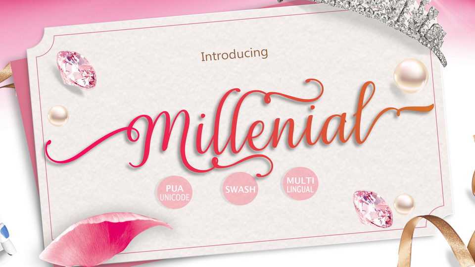 Millenial Script Font › Fontesk