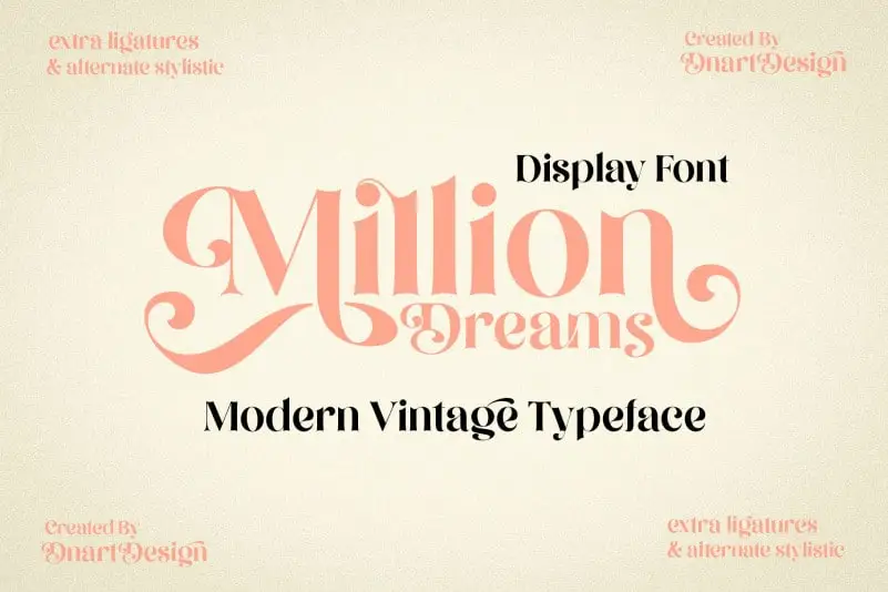 Million Dreams Serif Font
