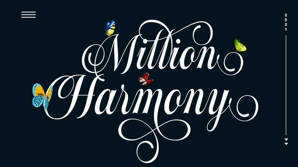 Million Harmony Script Font › Fontesk