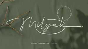 Milyah Font › Fontesk