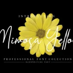 Mimosa Yellow Script Font - Fonte Grátis Mimosa Yellow Script Font