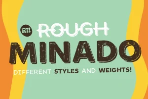 Minado Rough Font