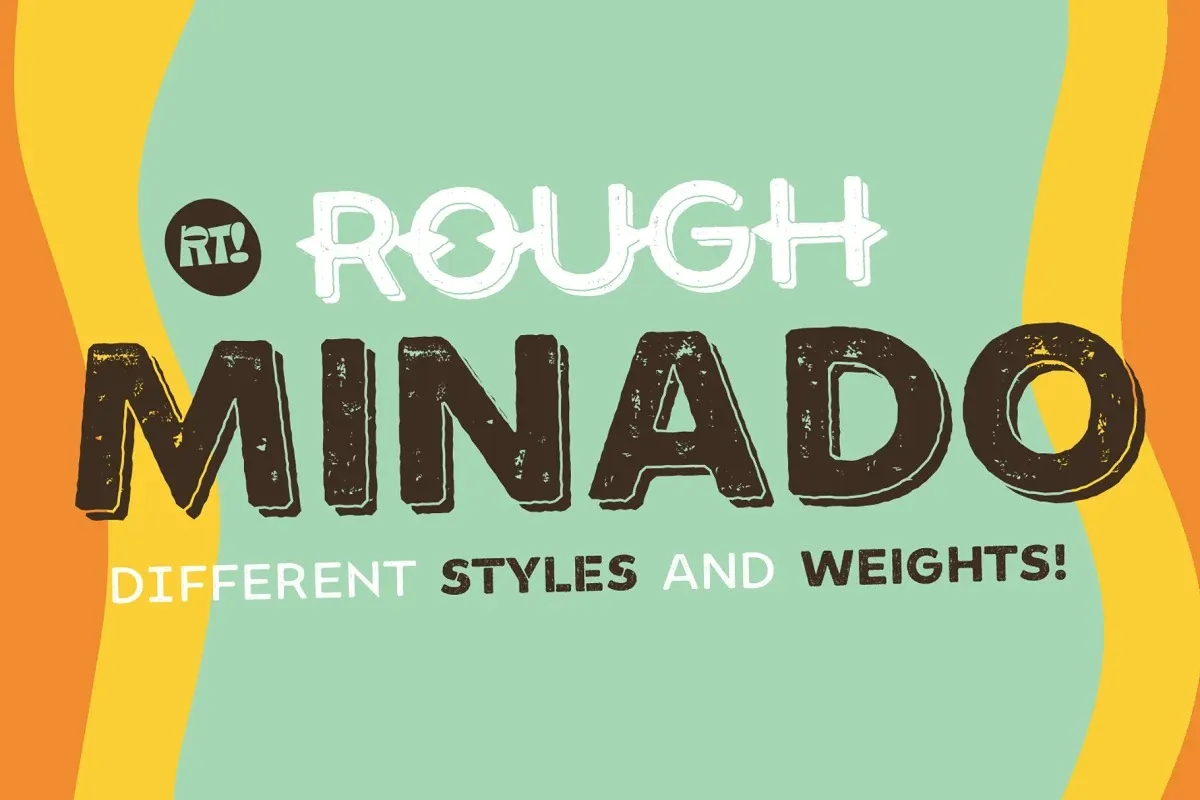 Minado Rough Font