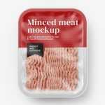 Minced meat tray mockup