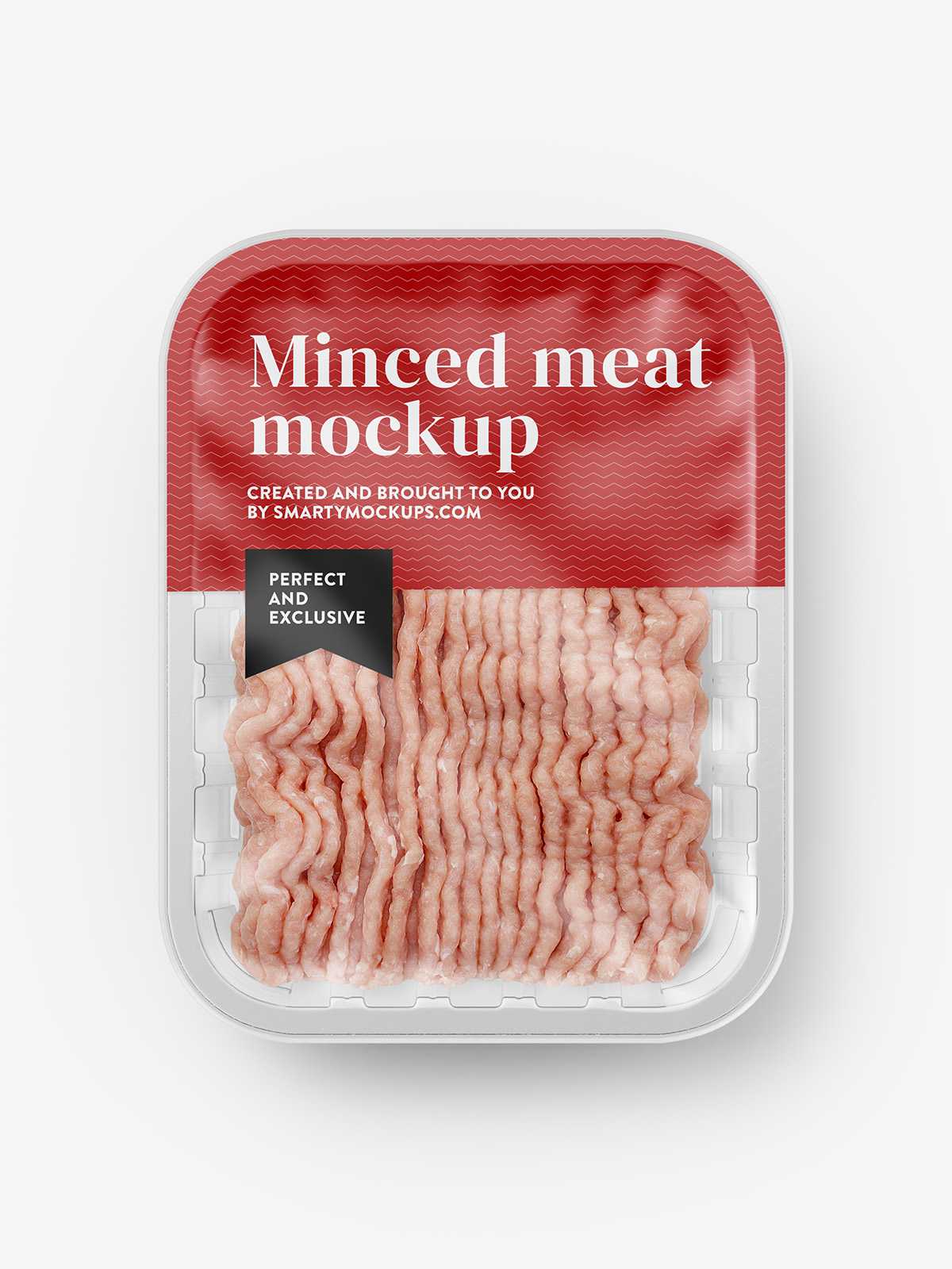 Minced meat tray mockup