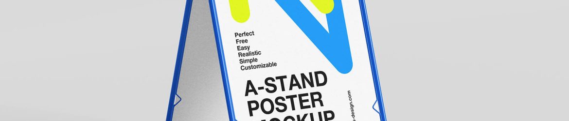 Minimal A-stand poster mockup