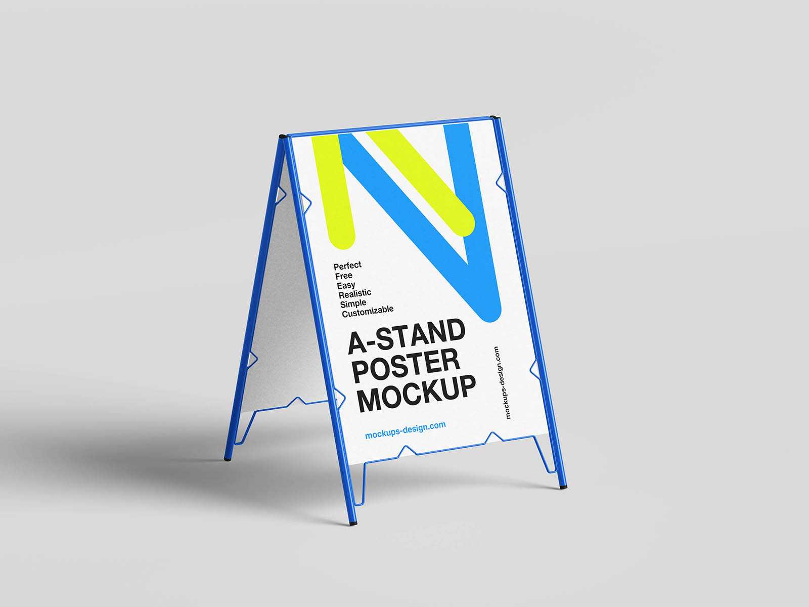 Minimal A-stand poster mockup