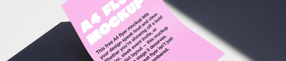 Minimal A4 flyer mockup - Instant Download