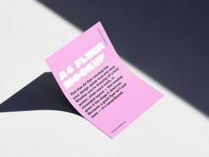 Minimal A4 flyer mockup - Instant Download