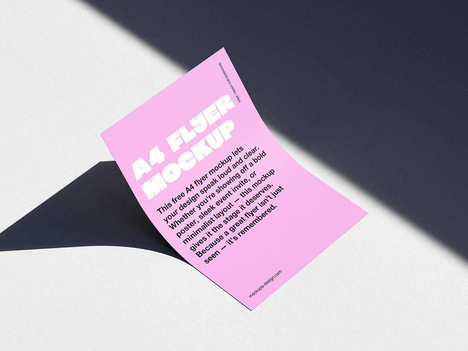 Minimal A4 flyer mockup - Instant Download