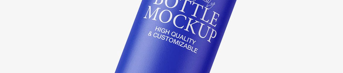 Minimal aerosol bottle mockup