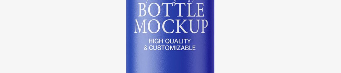 Minimal aerosol bottle mockup