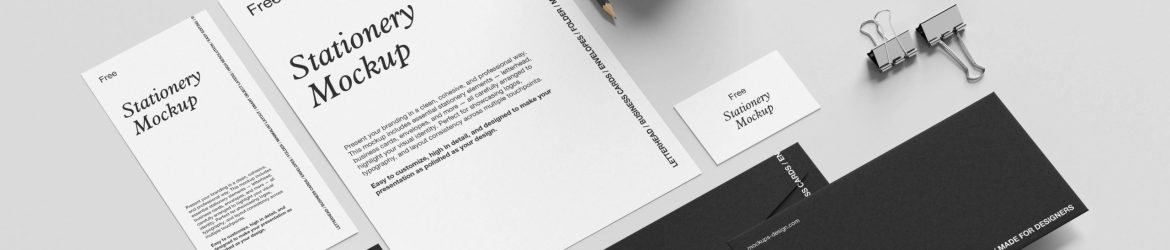 Minimal branding stationery mockup