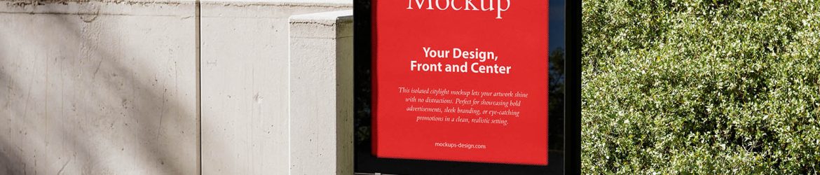 Minimal citylight poster mockup - Instant Download