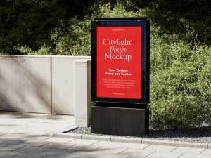 Minimal citylight poster mockup - Instant Download