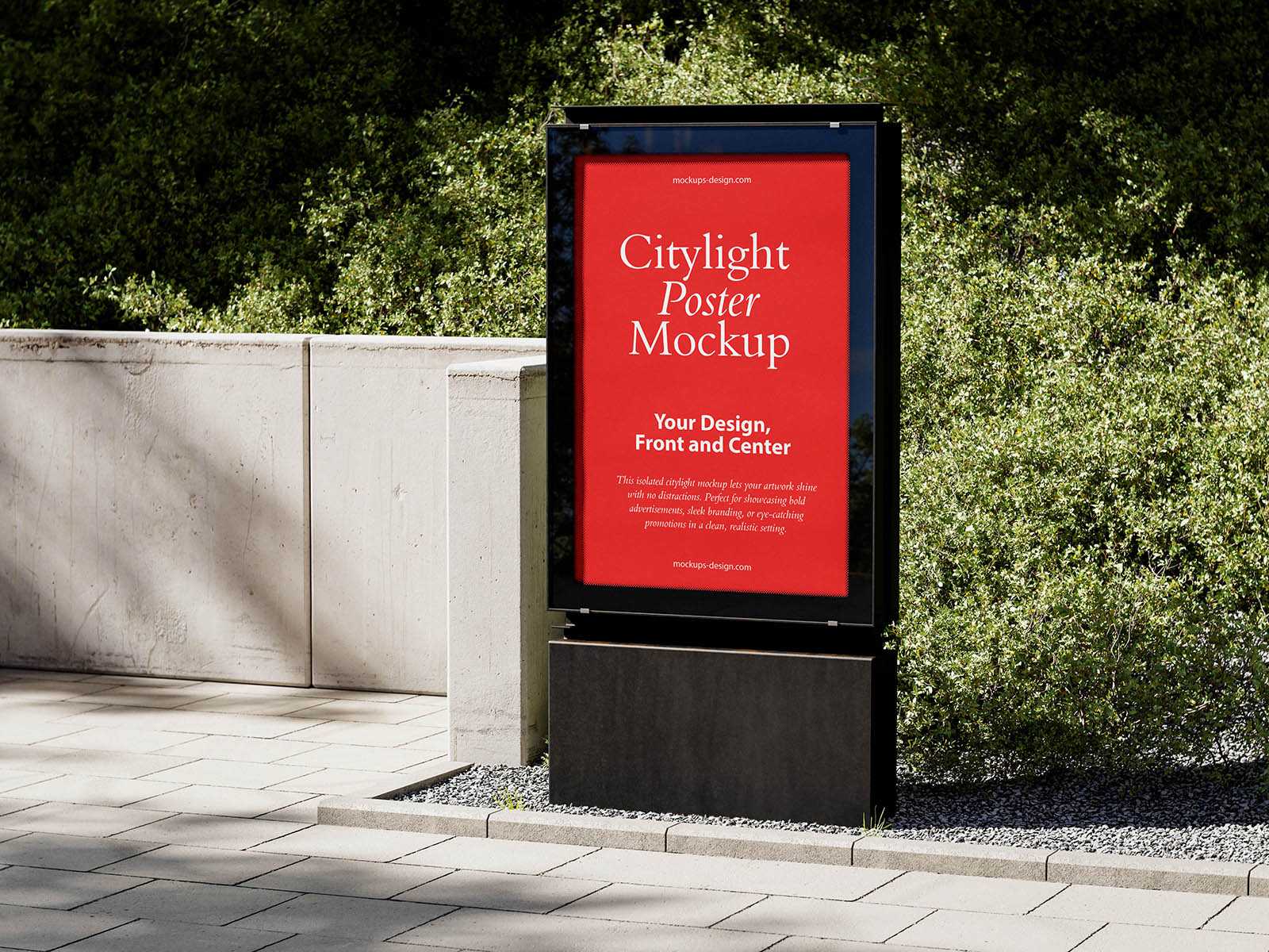 Minimal citylight poster mockup - Instant Download