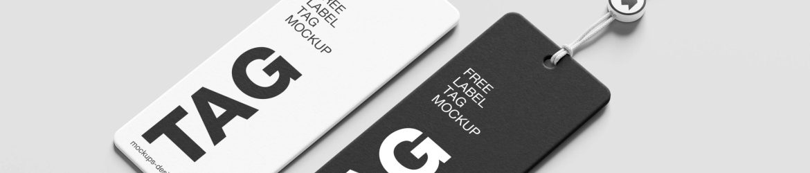 Minimal label tag mockup