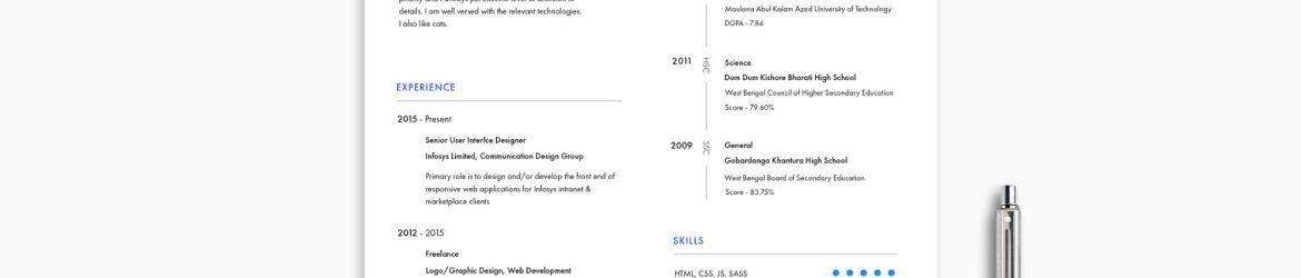 Minimal Resume Template (PSD, Ai, PDF)