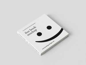 Minimal square book mockup