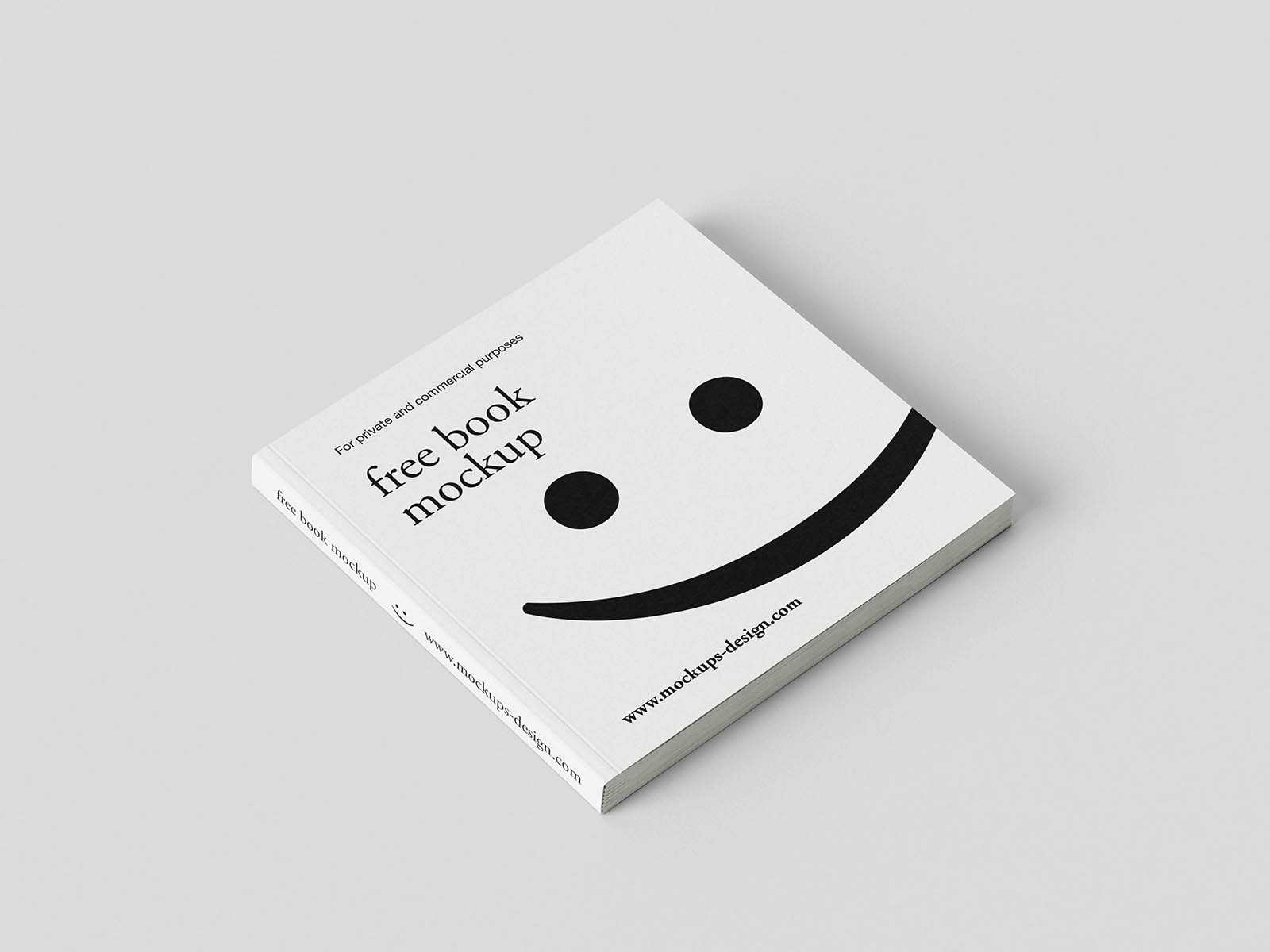 Minimal square book mockup