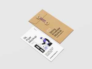 Minimal string envelope mockup