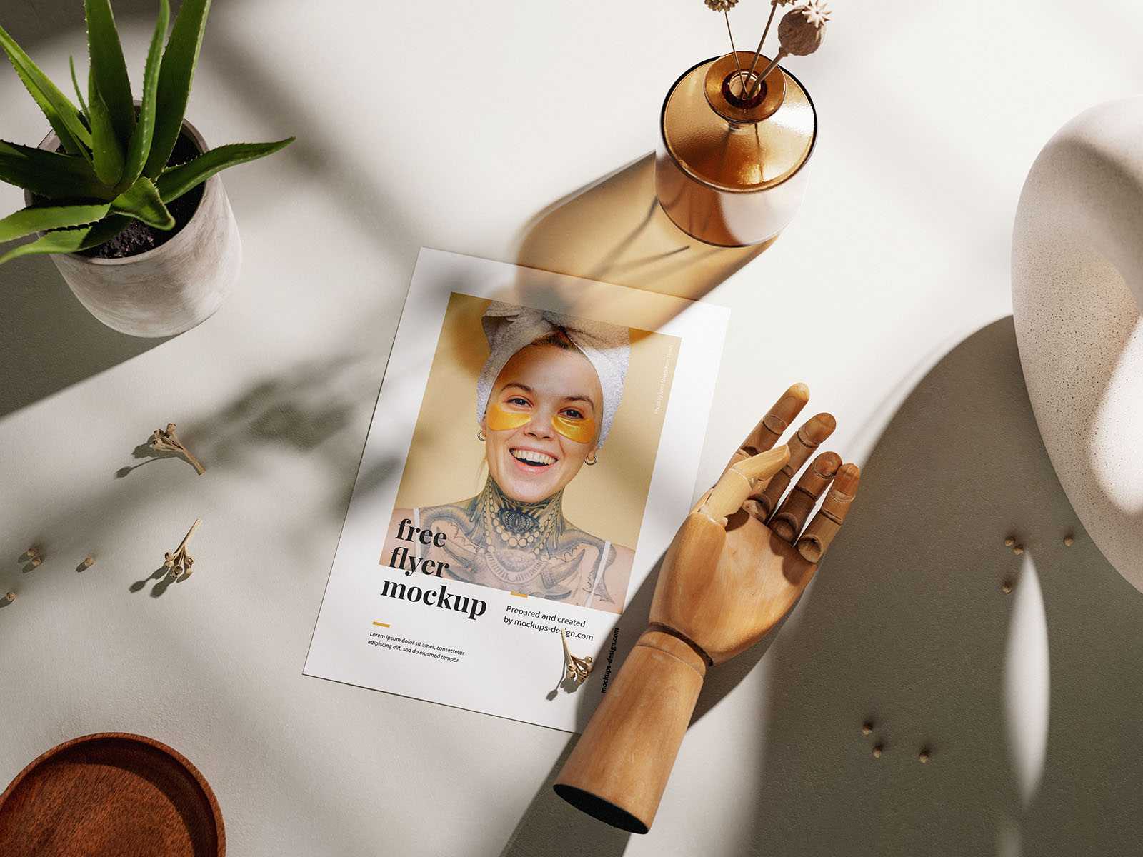 Minimalist A4 flyer mockup - Instant Download