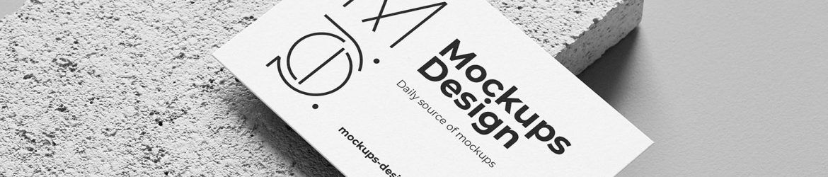 Minimalist business card mockup set