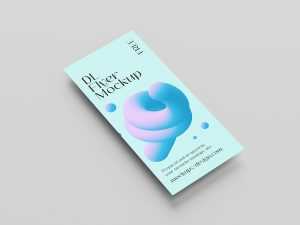 Minimalist DL flyer mockup