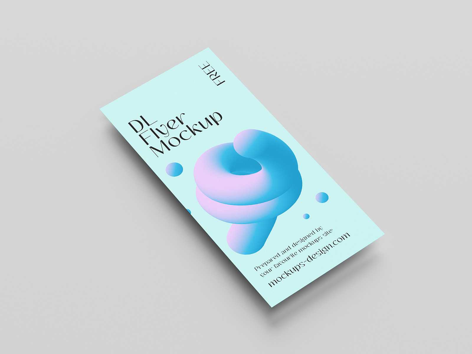 Minimalist DL flyer mockup