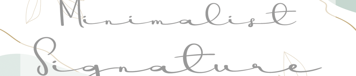 Minimalist Signature Font