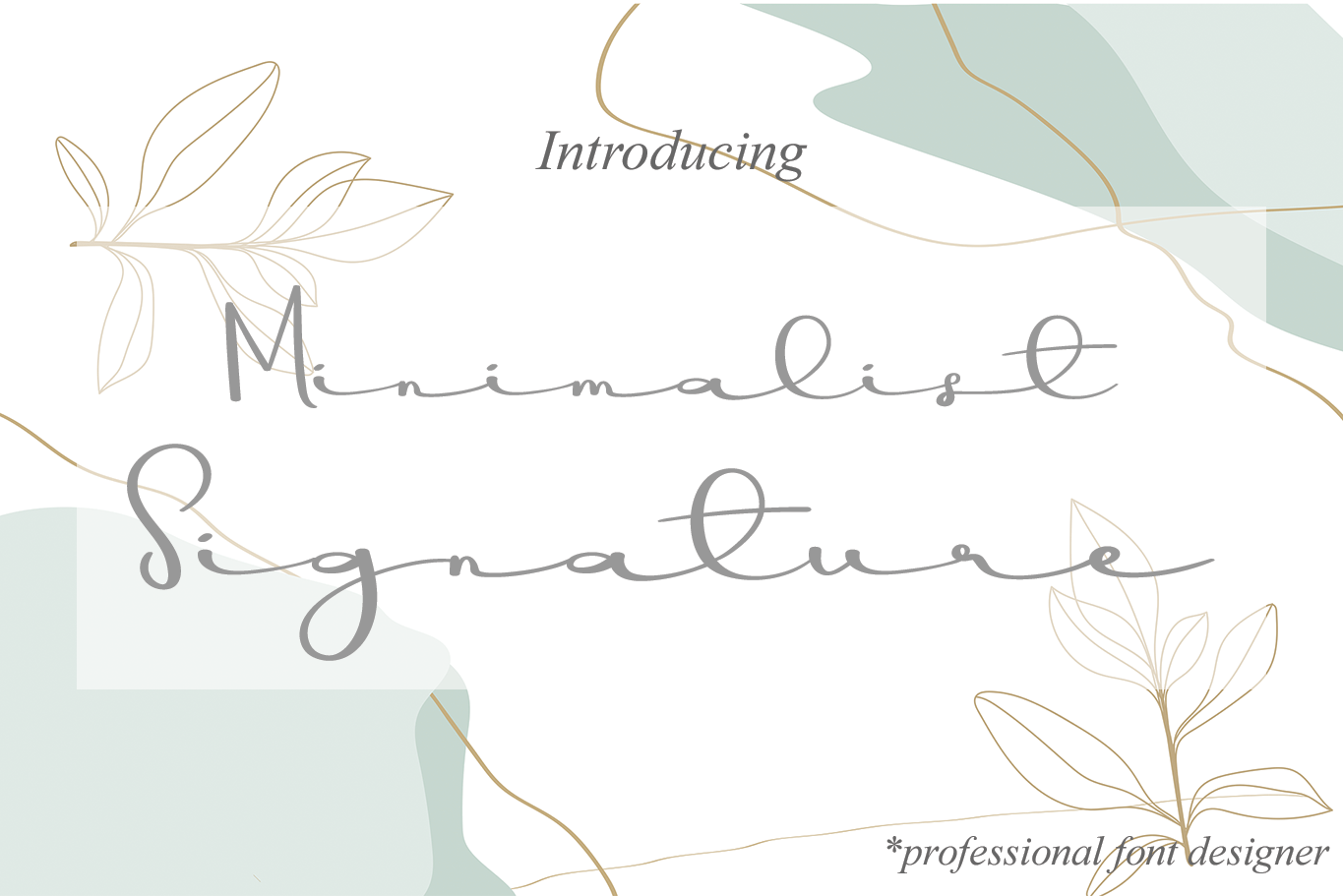 Minimalist Signature Font