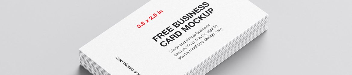 Minimalistic 3,5x2 in business card mockup
