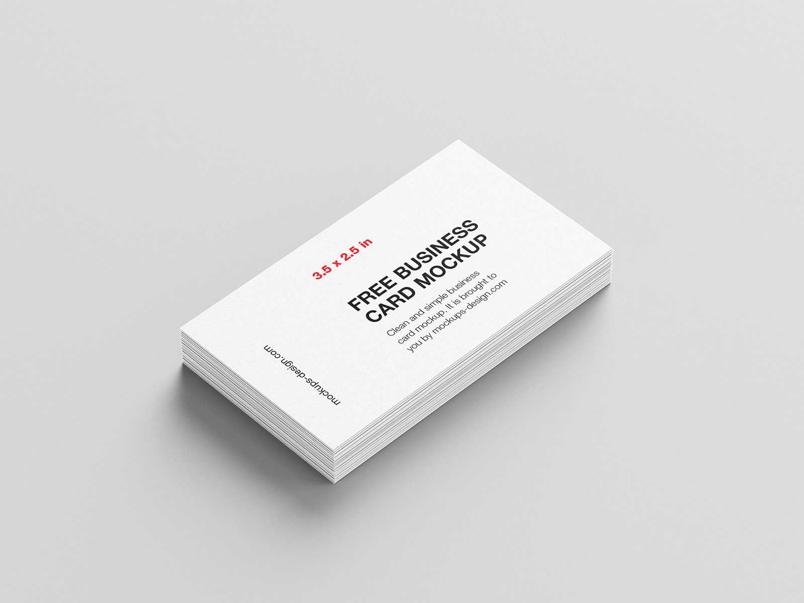 Minimalistic 3,5x2 in business card mockup