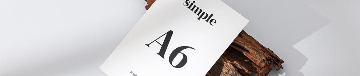 Minimalistic A6 flyer mockup