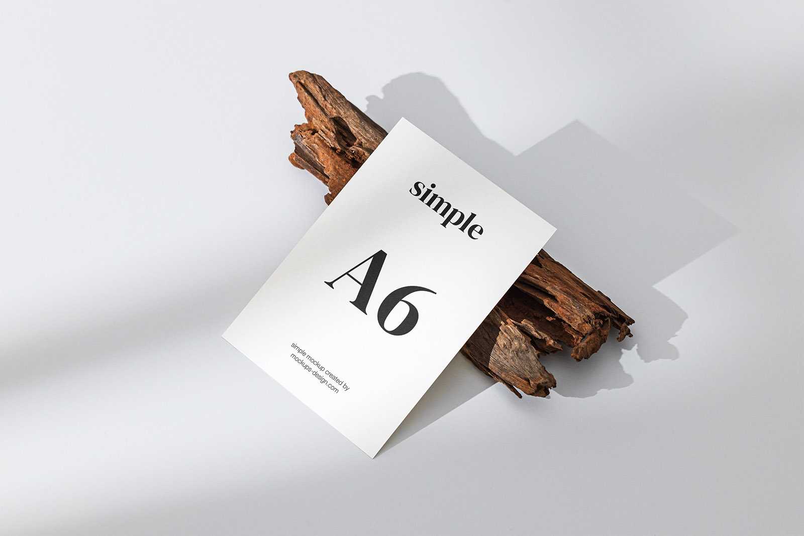 Minimalistic A6 flyer mockup