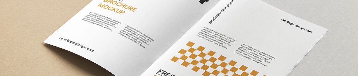 Minimalistic and clean A4 brochure mockup