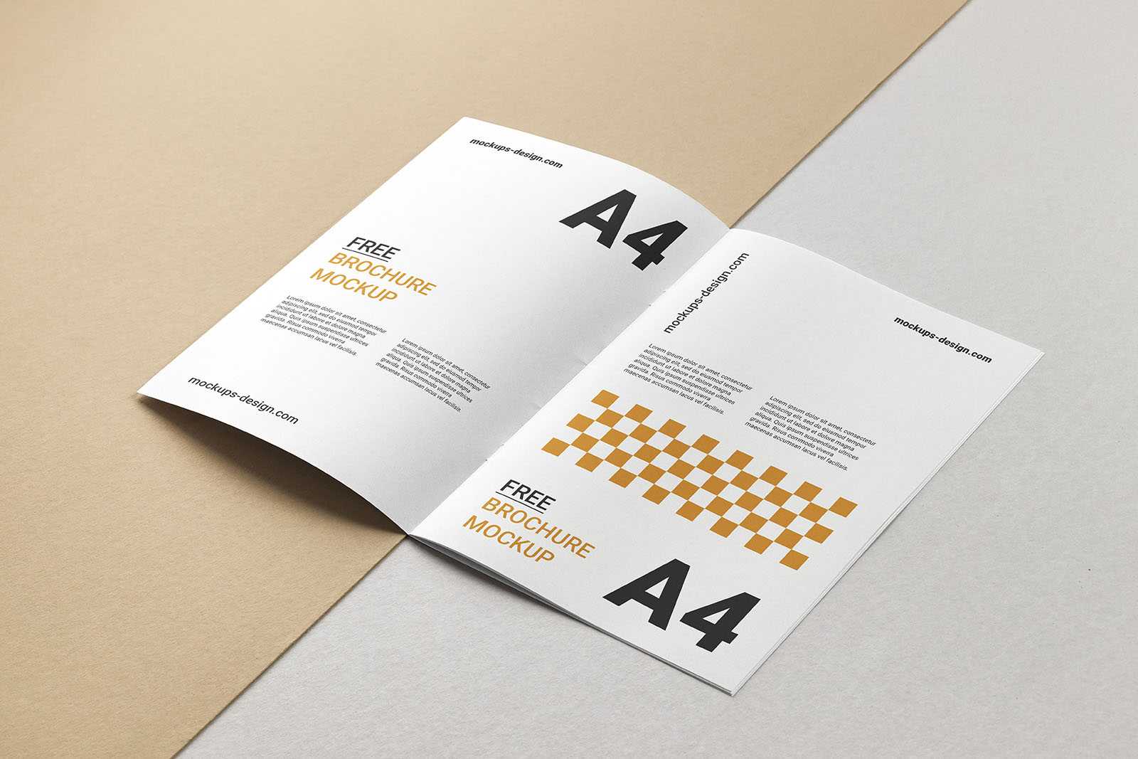 Minimalistic and clean A4 brochure mockup