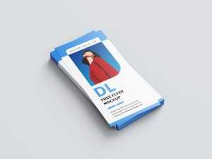 Minimalistic DL flyer mockup