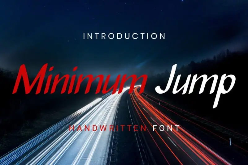Minimum Jump Handwritten Font