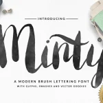 Minty Brush Font