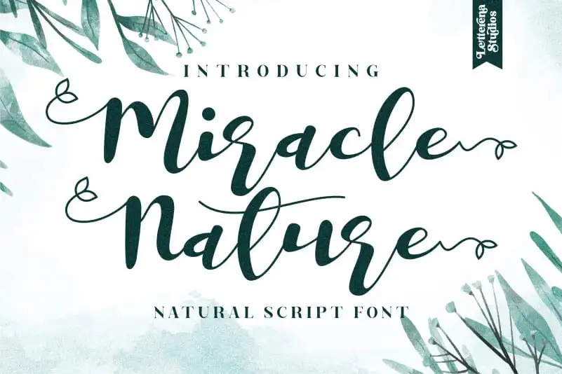 Miracle Nature Calligraphy Font