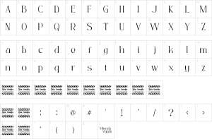 Mapa de caracteres da fonte Miranda Wright Font | 1001 Free Fonts