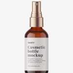 Mist spray bottle in amber version - Free PSD Download Mist spray bottle in amber version