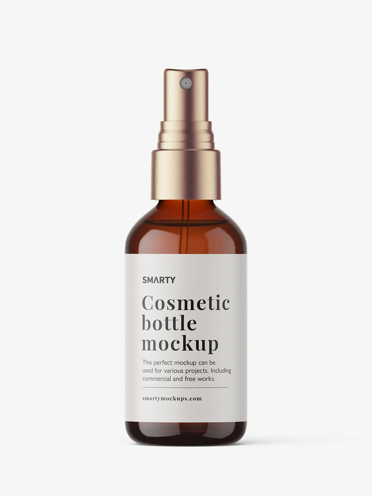 Mist spray bottle in amber version