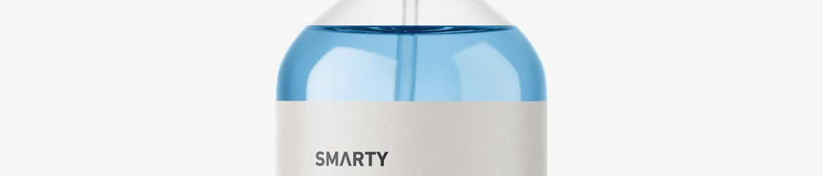 Mist spray bottle in clear version Mist spray bottle in clear version