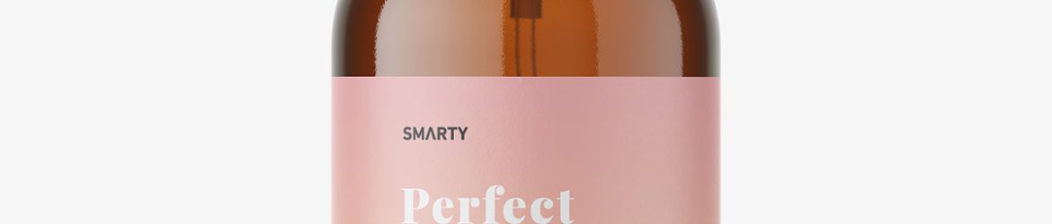 Mist spray bottle mockup / amber