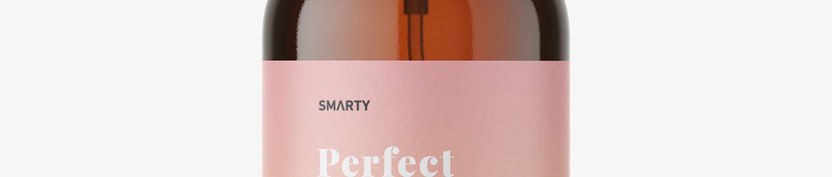 Mist spray bottle mockup / amber