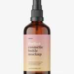 Mist spray bottle mockup / amber