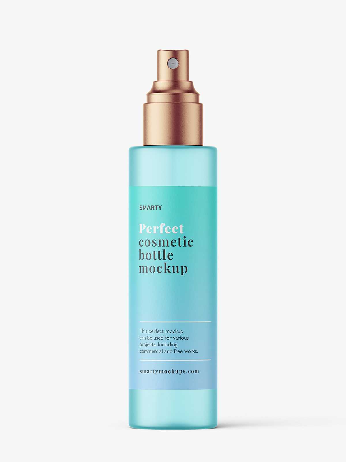 Mist spray bottle mockup / frosted