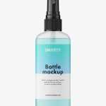 Mist spray bottle mockup / frosted